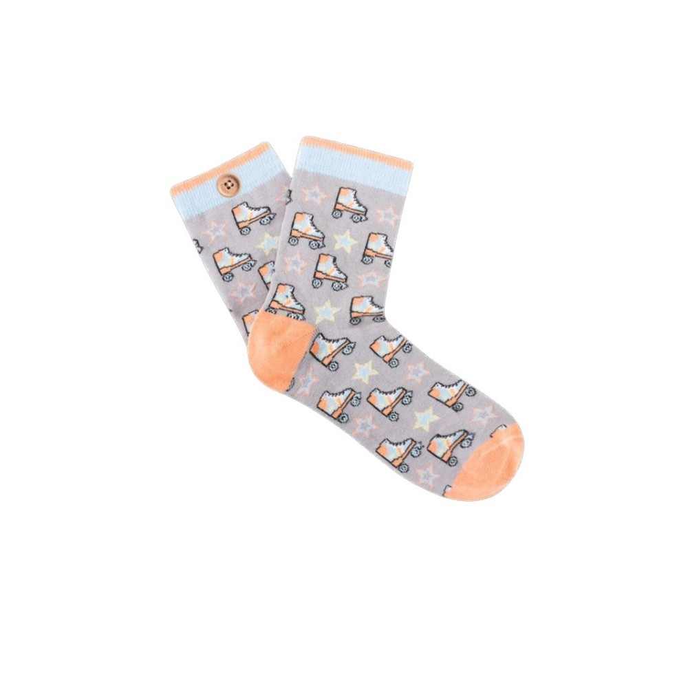 Dámske veselé ponožky cabaia cyrielle & matthias light grey