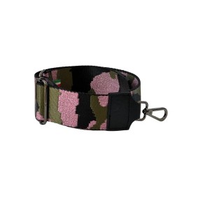Ružový maskáčový  ramenný popruh na kabelku YAKA 