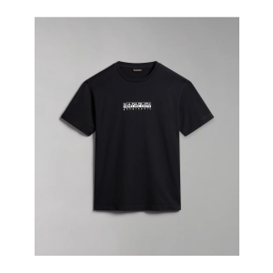 Pánske čierne tričko Napapijri S-Box SS 4 041 Black 041