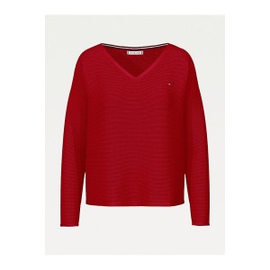 Červený sveter Tommy Hilfiger 115519
