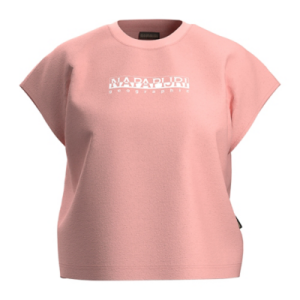 Dámske ružové tričko s potlačou Napapijri S-Box W SSL P1I Pink Salmon