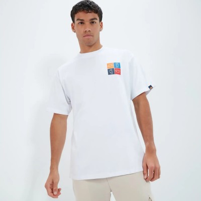 Pánske biele tričko s potlačou Ellesse T-Shirt Rolletto Tee SHR17641 White