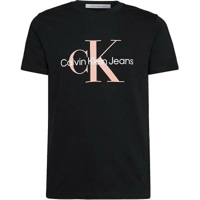 Pánske čierne tričko s potlačou Calvin Klein T-Shirt BEH CK Black