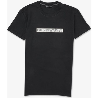 Pánske čierne tričko Emporio Armani T-Shirt 00020 Nero