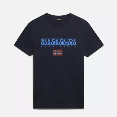 Pánske tmavomodré tričko Napapijri S-Ayas Blu Marine
