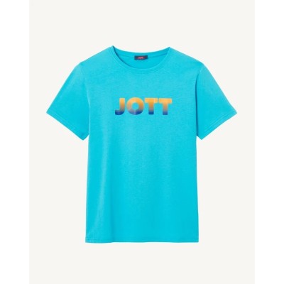 Pánske modré tričko s potlačou Jott Pietro Logo 534 Sky Blue