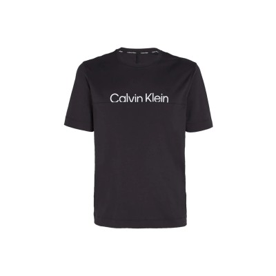 Pánske športové čierne tričko Calvin Klein Logo Gym T-Shirt Black Beauty