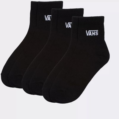 Čierne polovysoké ponožky Vans Classic Half Crew Sock Black 3-Pack
