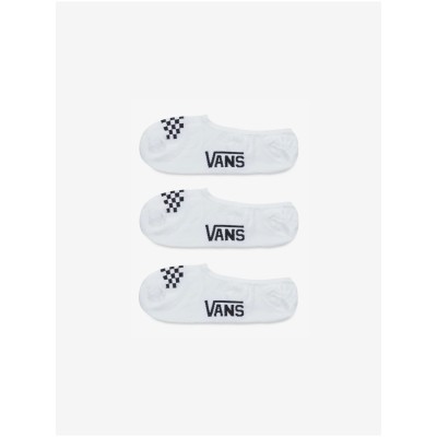 Dámske biele členkové ponožky so vzorovaním Vans WM Classic Canoodle 6.5 Rox WHTBL 3-pack