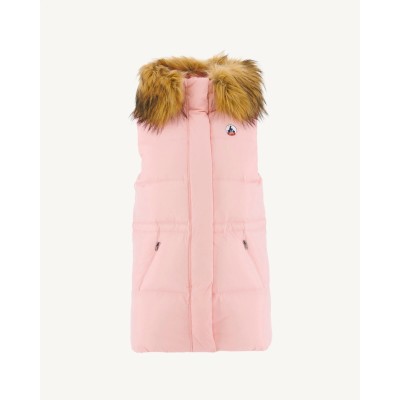 Dámska svetlo ružová zimná vesta s kapucňou Jott Texas 2.0 472 Peach Pink