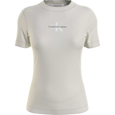 Dámske krémové tričko Calvin Klein T-Shirt YBI Ivory W