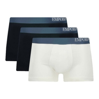 Súprava troch kusov tmavomodrých/bielych boxeriek Emporio Armani Underwear Marine/Bianco 3-Pack