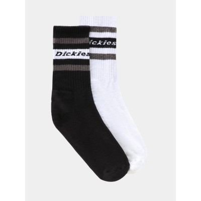 Čiernobiele unisex ponožky Dickies Genola Black 2-Pack