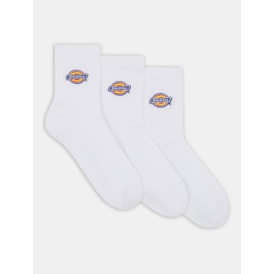 Biele polovysoké ponožky Dickies Valley Grove Mid White 3-Pack