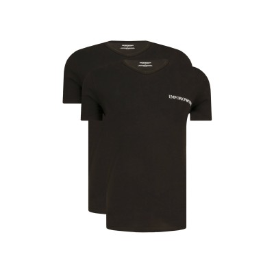 Súprava dvoch kusov čiernych tričiek Emporio Armani T-Shirt 17020 Nero/Nero