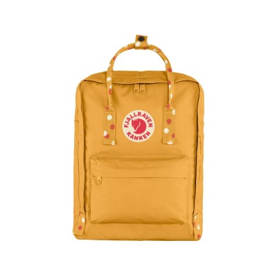 Mestský žltý ruksak Fjallraven Kanken Ochre-Confetti Patternn