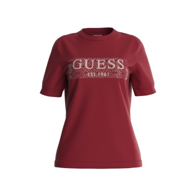 Dámske bordové tričko Guess Jeans T-Shirt G599 Autumn Spice W