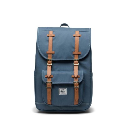 Mestský modrý ruksak Herschel Little America™ Mid Backpack Blue Mirage/White Stitch