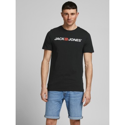 Pánske čierne tričko Jack & Jones Corp Logo TEE Black