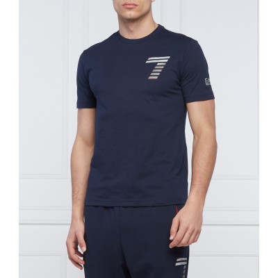 Pánske tmavomodré tričko EA7 T-Shirt Navy Blue