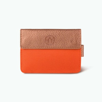 Oranžové puzdro na kreditné karty Cabaia Mini Wallet Palmyre TU