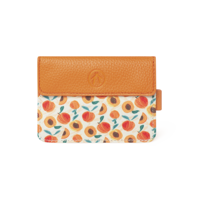 Oranžové puzdro na kreditné karty s motívom marhúľ  Cabaia Mini Wallet Opera House W23 W23 TU