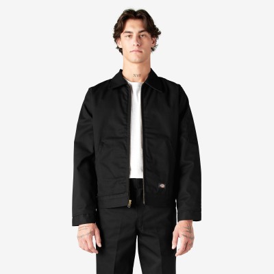 Pánska čierna bunda Dickies Lined Eisenhower Jacket Rec Black