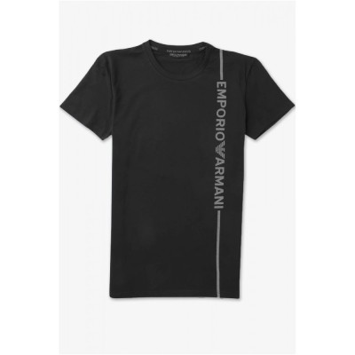 Pánske čierne tričko Emporio Armani T-Shirt 00020 Nero