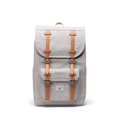 Mestský šedý ruksak Herschel Little America™ Mid Backpack Light Grey Crosshatch