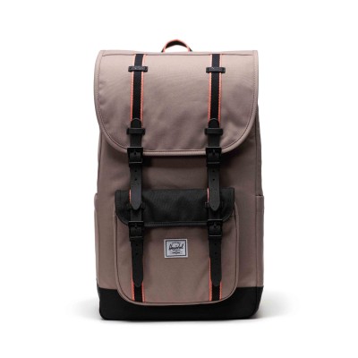 Mestský ružovo-béžový ruksak Herschel Little America™ Backpack Taupe Gray/Black/Shell Pink